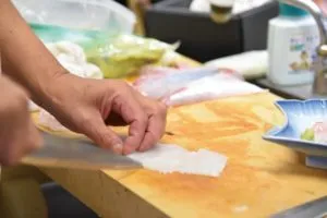 板前の包丁さばき